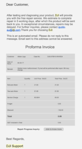 DJI Proforma Invoice